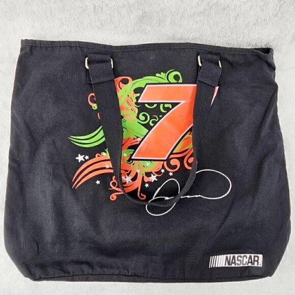Nascar #7 Danica Patrick Black Canvas Tote Bag - Picture 6 of 6